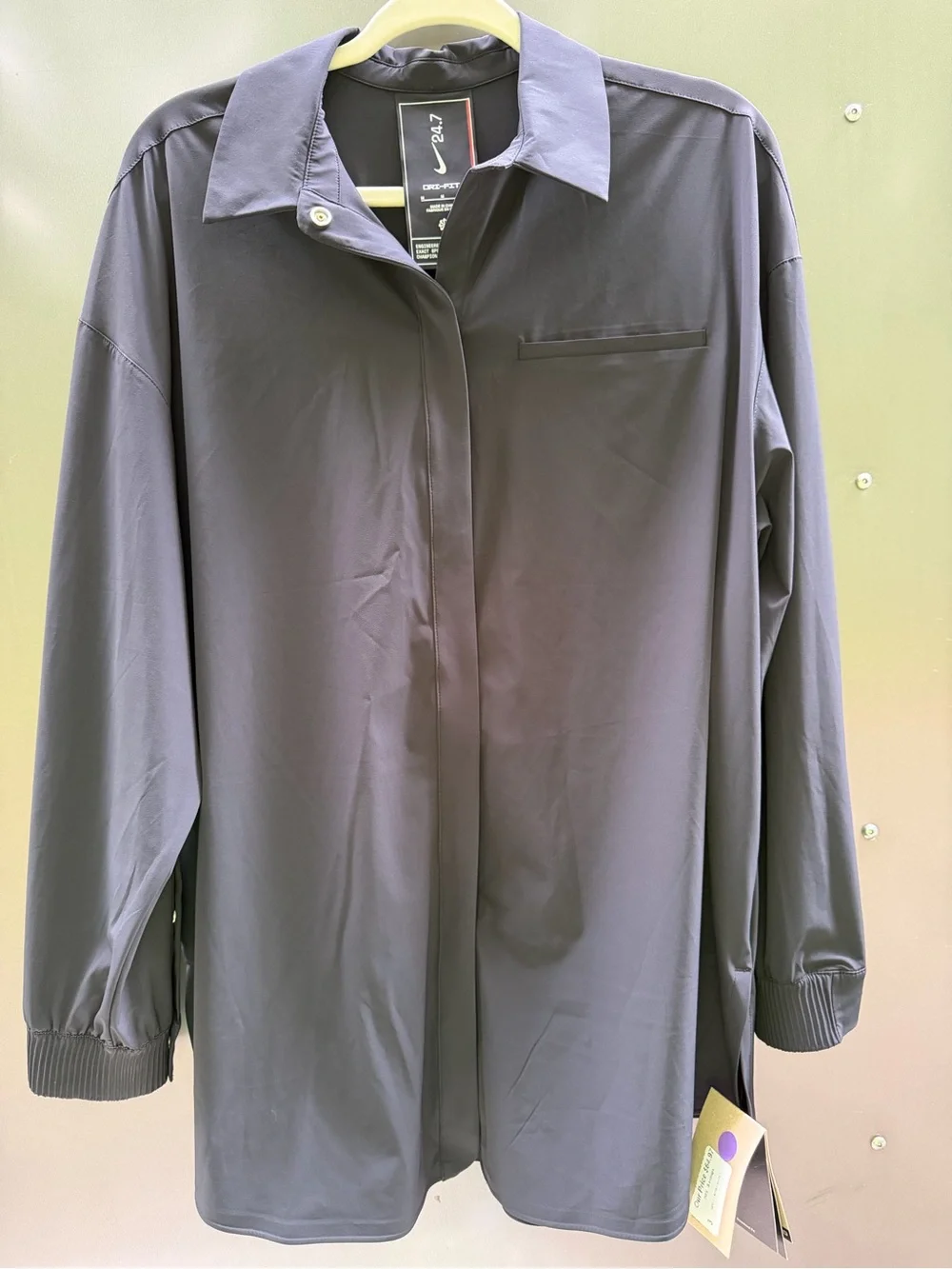 Womens Black Lightweight Button-Front Jacket